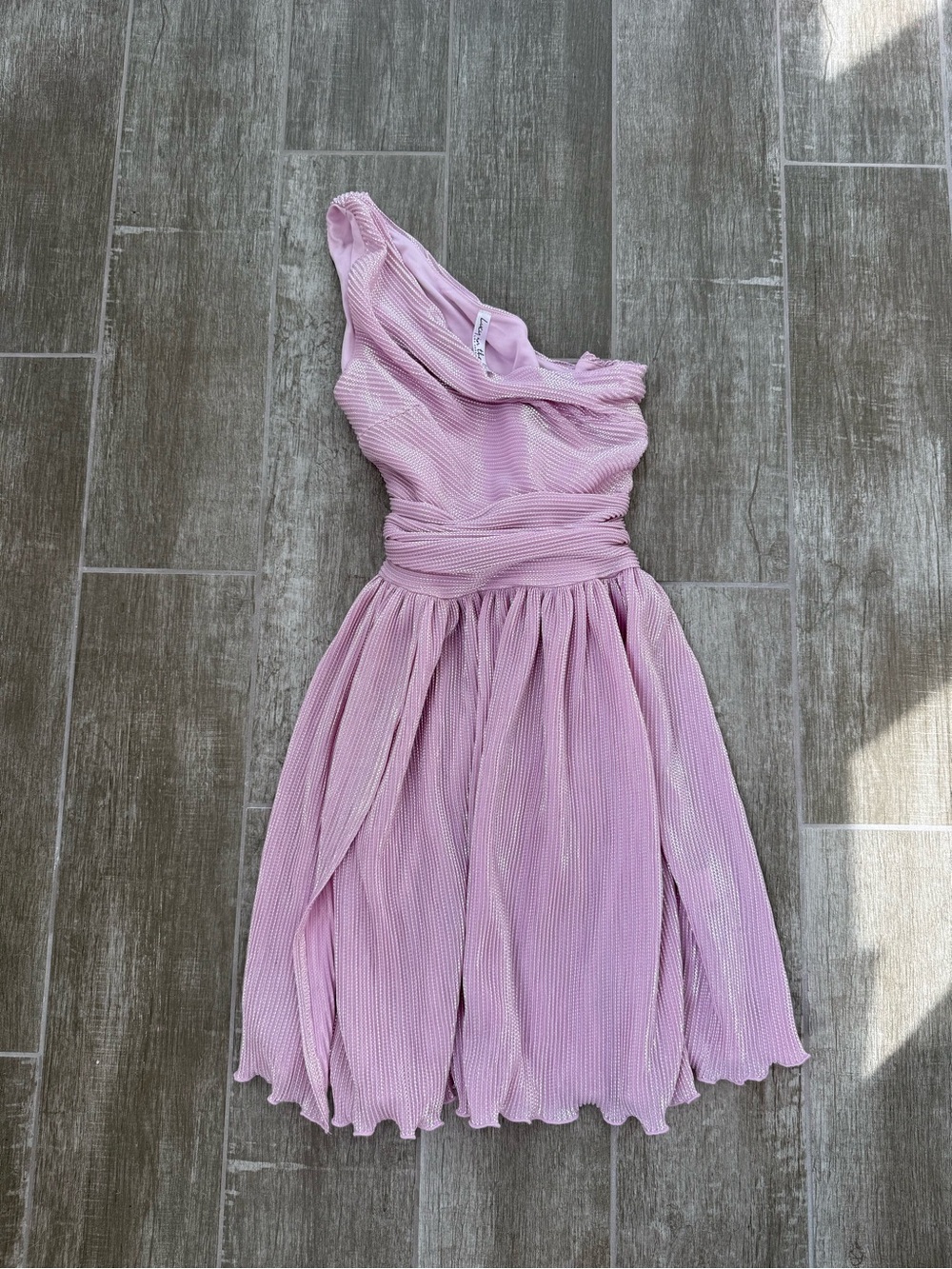 Lucy in the Sky Purple Metallic Hoco M Dress One Shoulder Wedding Event Vegas